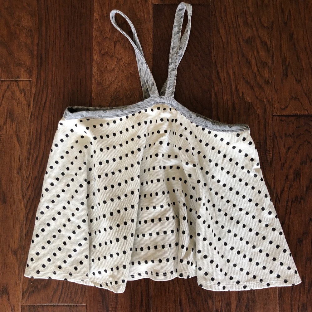 4-HIS STCL black and white polka dot halter